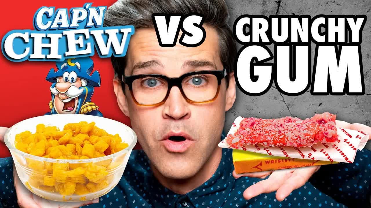 Chewy Crunchy Food vs. Crunchy Chewy Food Taste Test