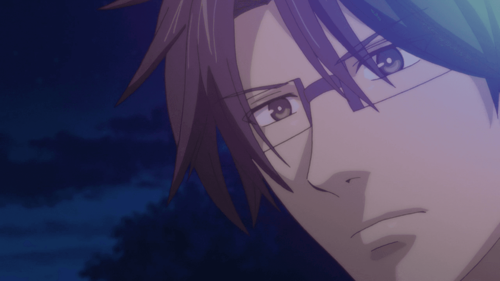 Out of breath, taking off his glasses, losing his self-control.