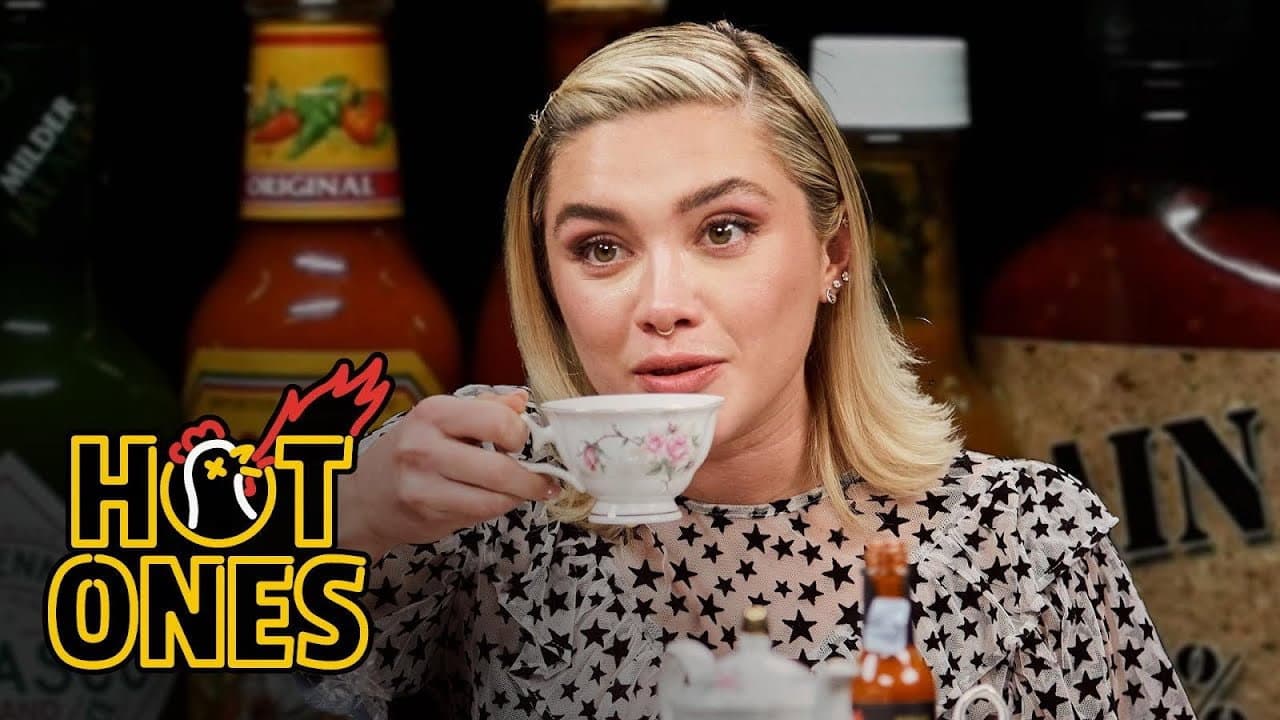 Florence Pugh Sweats from Her Eyebrows While Eating Spicy Wings