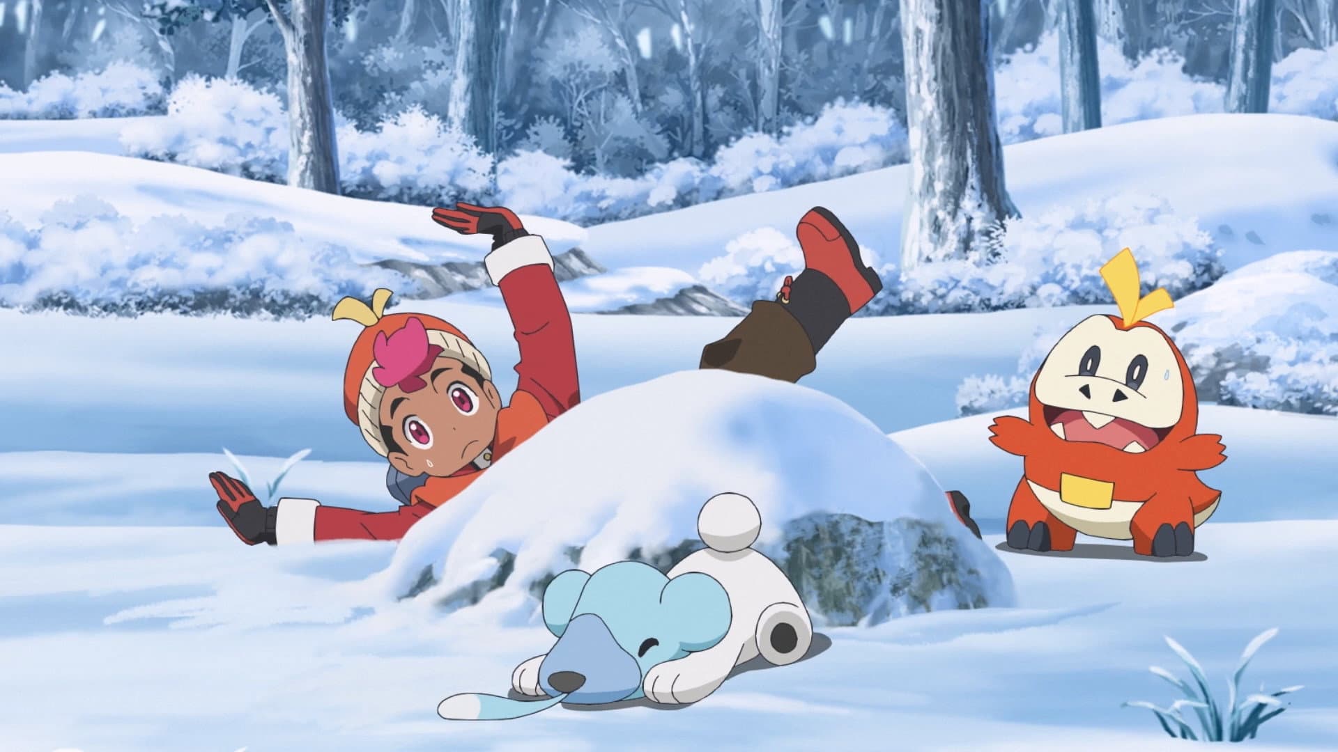 Roy and Fuecoco's First Snow!