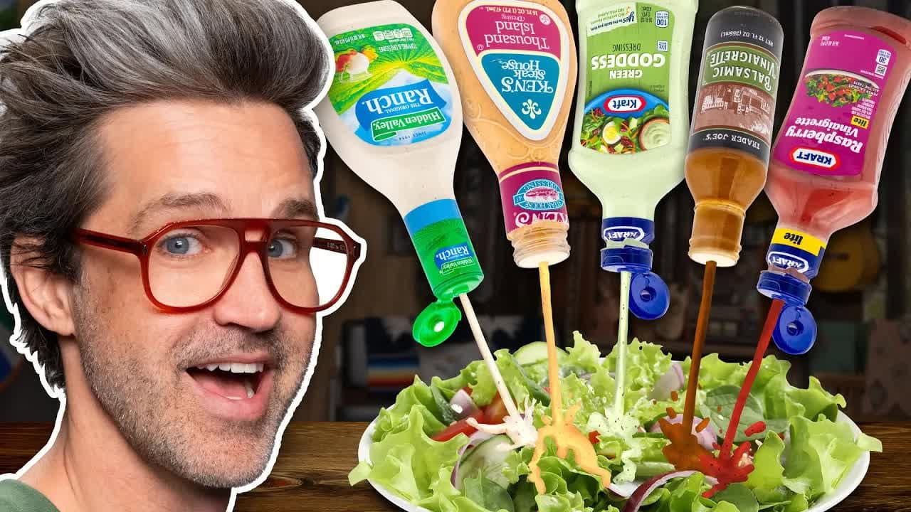 Mixing EVERY Salad Dressing Into A Super Dressing