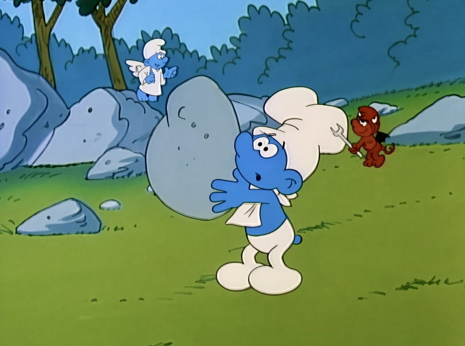 Smurf On Wood