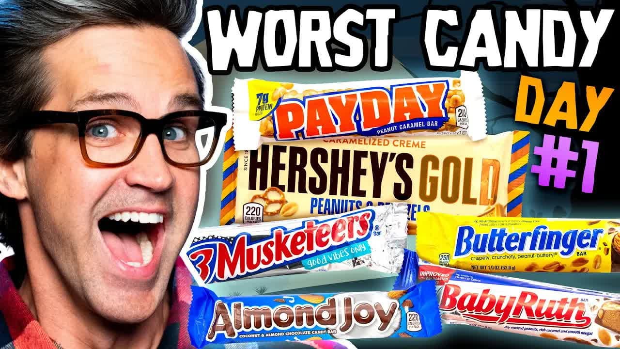 Worst Halloween Candy Bar Taste Test (Day 1)