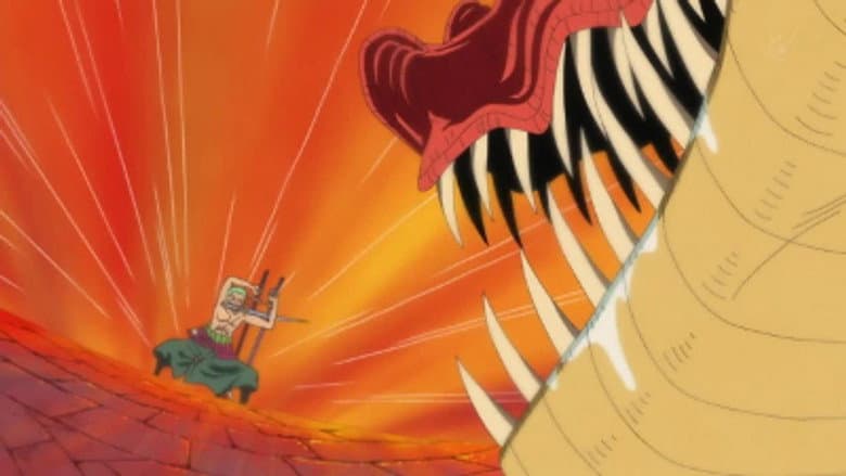 A Battle in the Heat! Luffy vs. The Giant Dragon!
