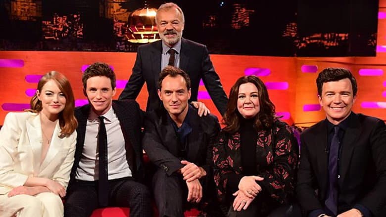 Eddie Redmayne, Jude Law, Melissa McCarthy, Emma Stone, Rick Astley