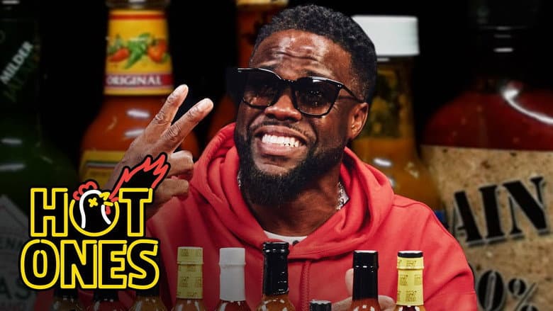 Kevin Hart Celebrates 10 Years of Hot Ones While Eating Spicy Wings